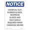 Signmission OSHA Notice Sign, Chemical Suit Rubber Gloves, 5in X 3.5in Decal, 3.5" W, 5" H, Portrait OS-NS-D-35-V-10574 - alternate 1
